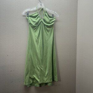 Vintage Michael Stars 90s Y2K Preppy Halter Dress Babydoll Fairy Beach Sundress
